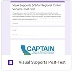 Thumbnail screenshot of Visual Supports Post-Test.